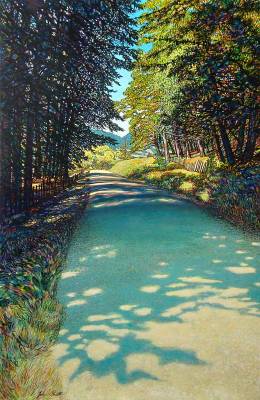 "Rural Road, Spring" - Painting by John Ruth, a painter from Hawke's Bay, New Zealand.