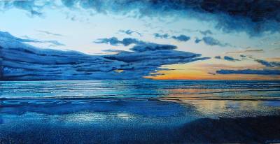 "Porangahau Sunrise" - Painting by John Ruth, a painter from Hawke's Bay, New Zealand.