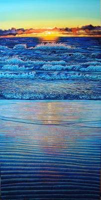 "Ocean Sunrise 1" - Acrylic on Board - Painting by John Ruth, a painter from Hawke's Bay, New Zealand.