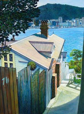 "71 B" - Acrylic on Board - Painting by John Ruth, a painter from Hawke's Bay, New Zealand.