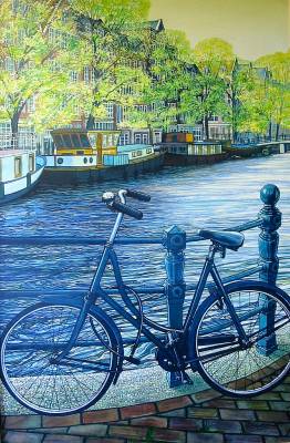 "Amsterdam" - NFS - Painting by John Ruth, a painter from Hawke's Bay, New Zealand.